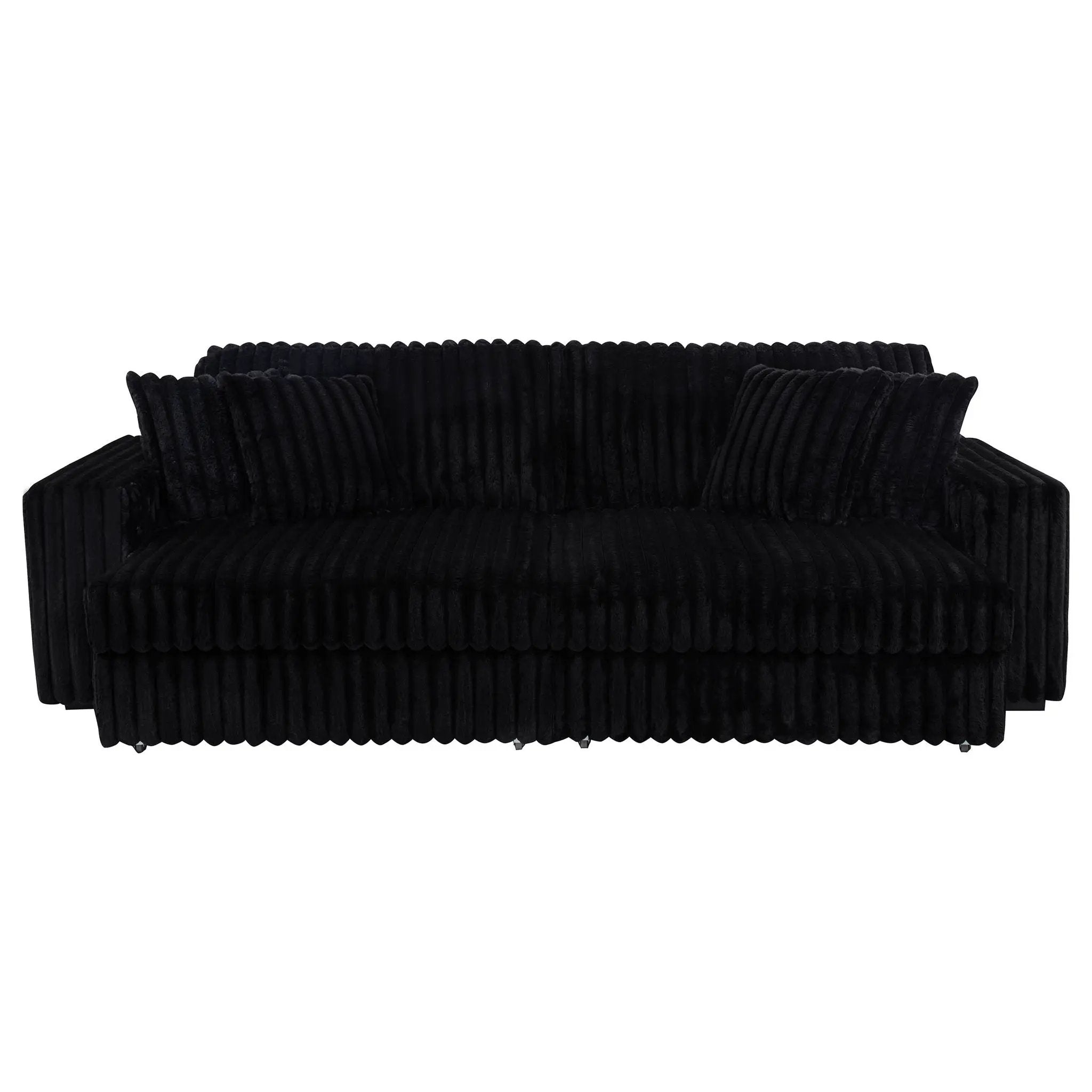 Clifford - Upholstered Dual Power Chaise Sofa - Black