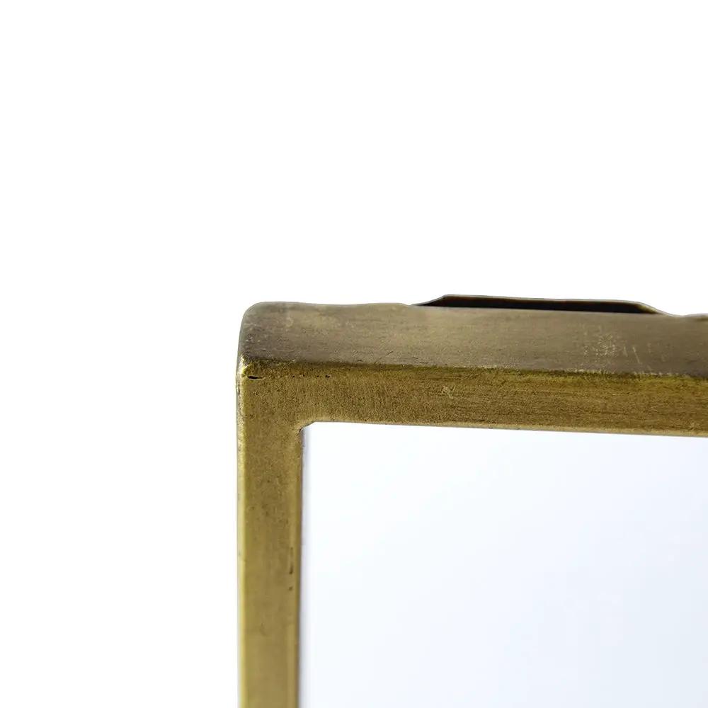 Poppy Mirror With Metal Frame Contemporary Design For Bathroom, Entryway Wall Decor by HouseOfZazla