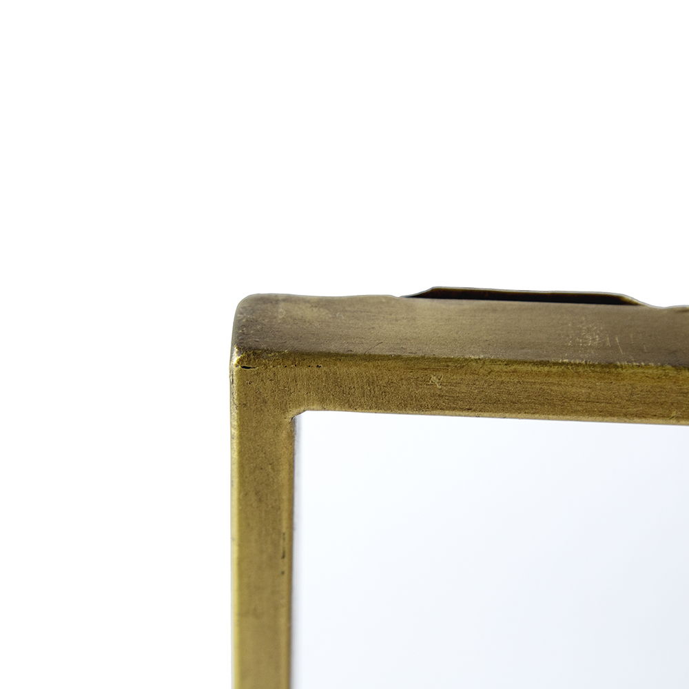 Gold Metal Frame Wall Mirror with Contemporary Design, photo 9 of 28