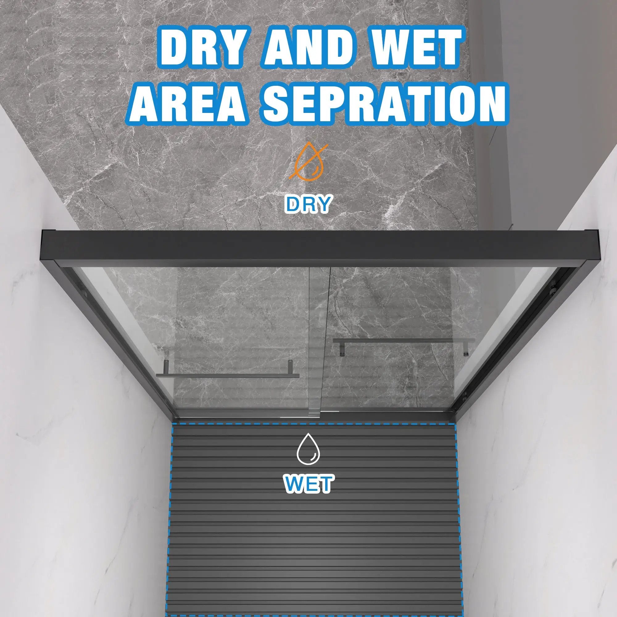 Aluminum Frame Double Sliding Shower Door by HouseOfZazla