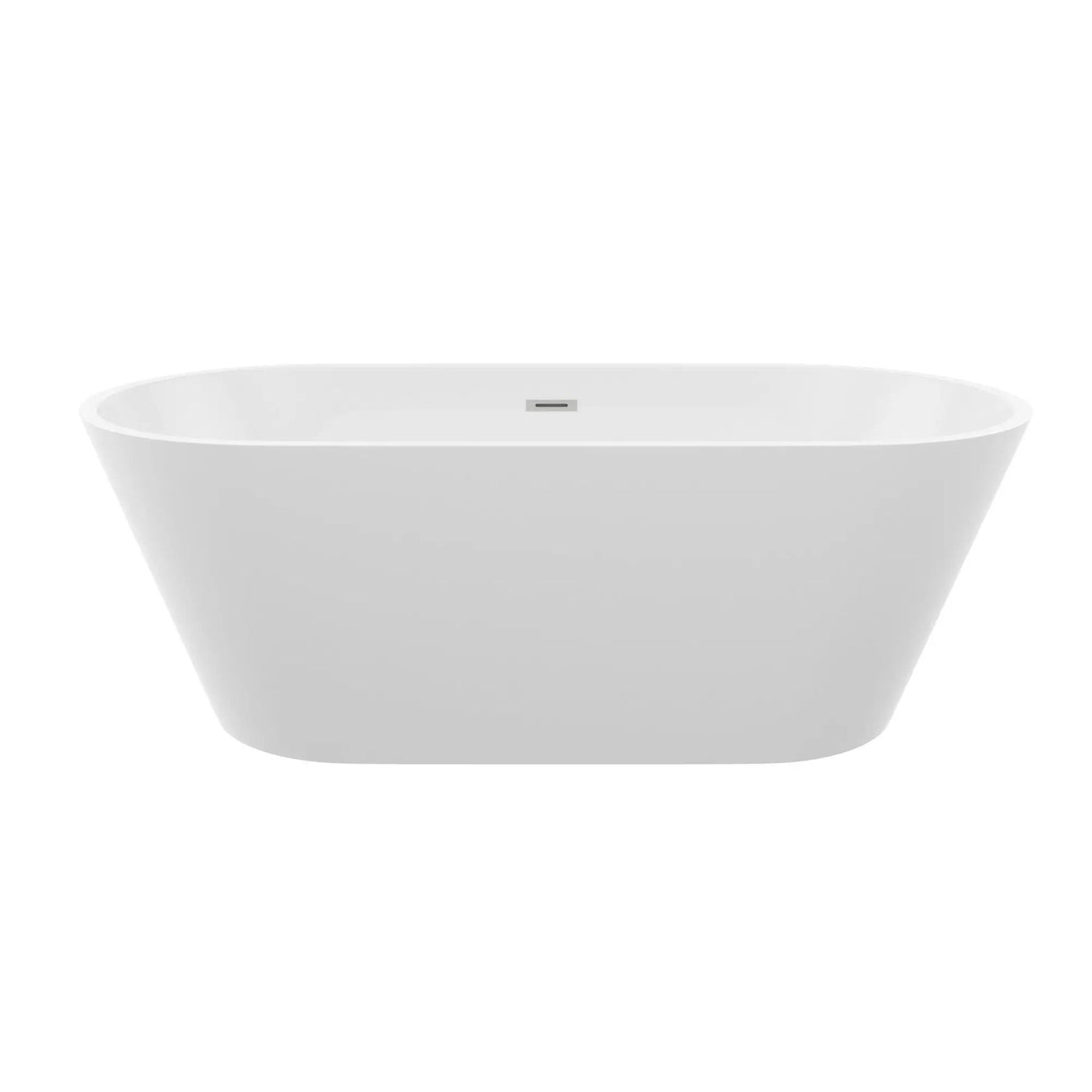 Gloss Freestanding Bathtub With Drain, Stand Alone Soaking Tub by HouseOfZazla