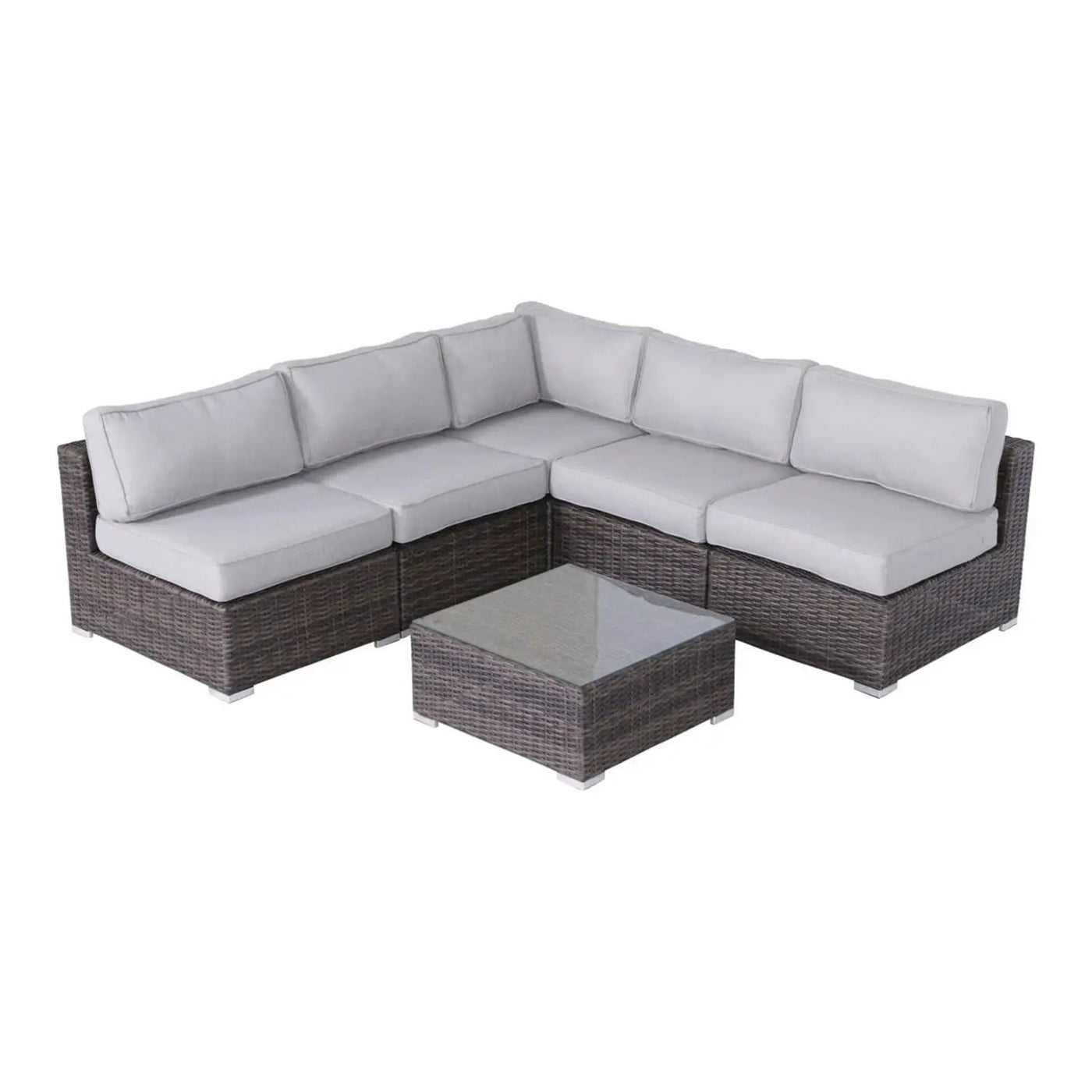 Seating Set With Cushions Handcrafted Wicker Design by HouseOfZazla