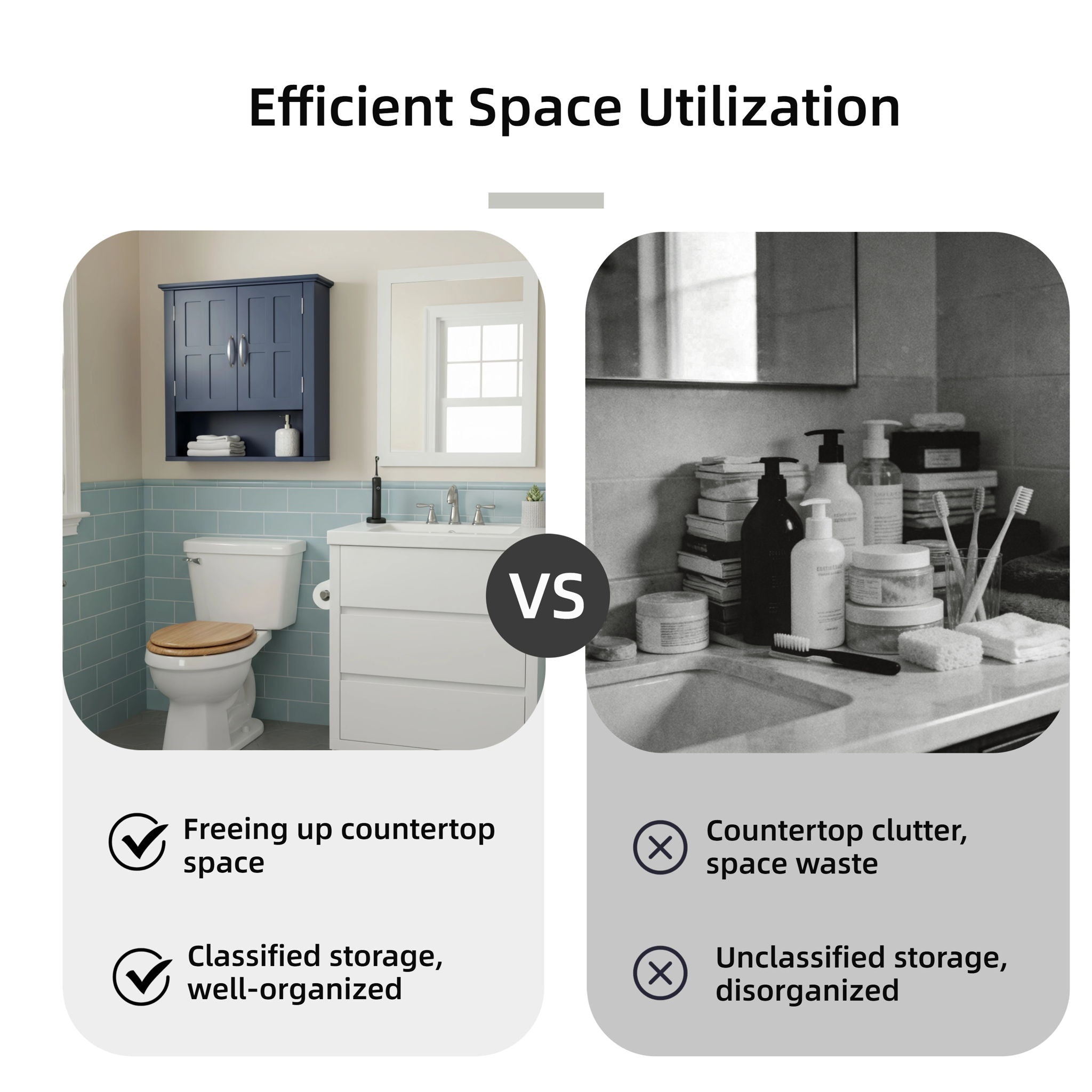 Multi Functional Wall Mounted Cabinet With Adjustable Shelves For Bathroom by HouseOfZazla