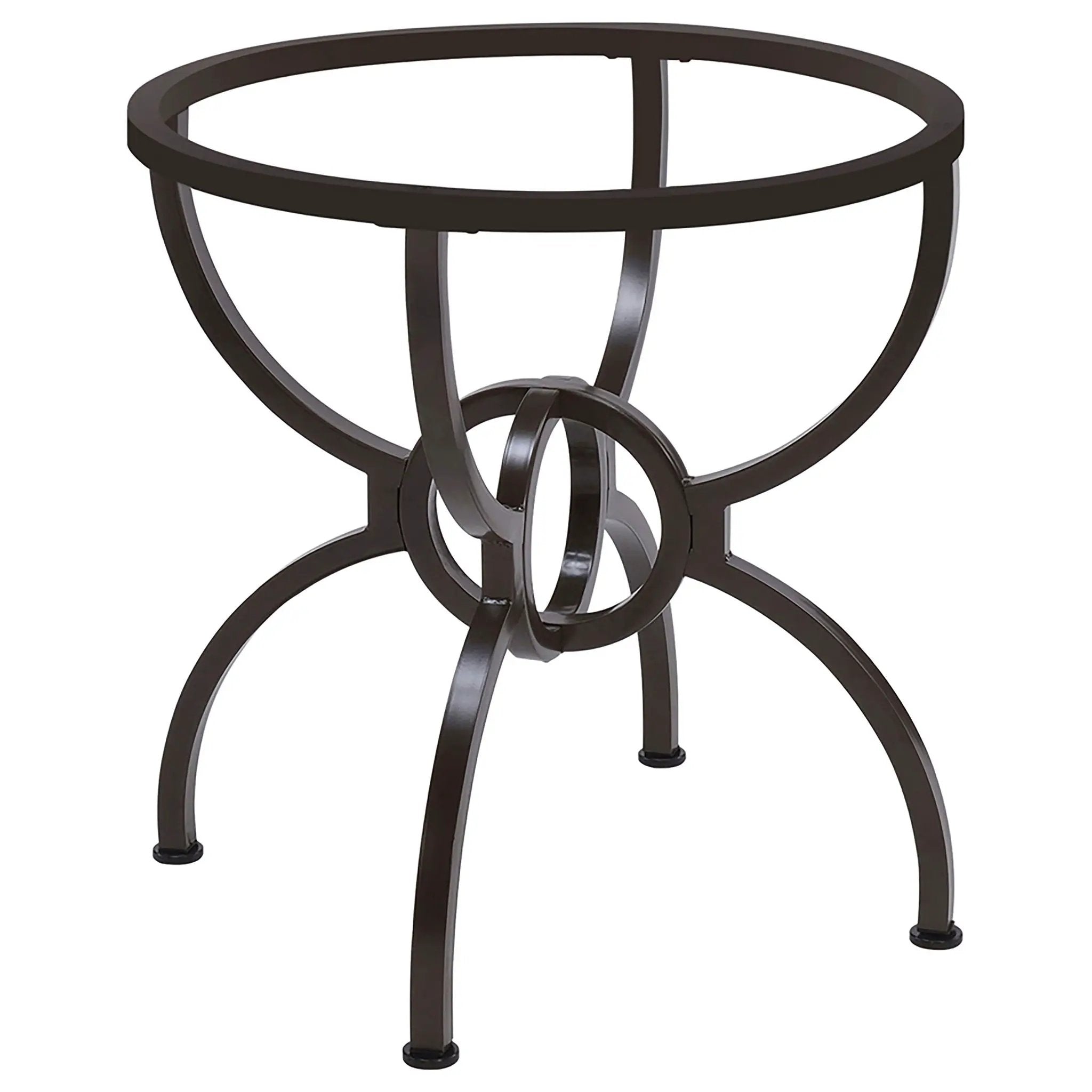 Aviano Round Metal Dining Table Base Gunmetal by Unique Piece Furniture