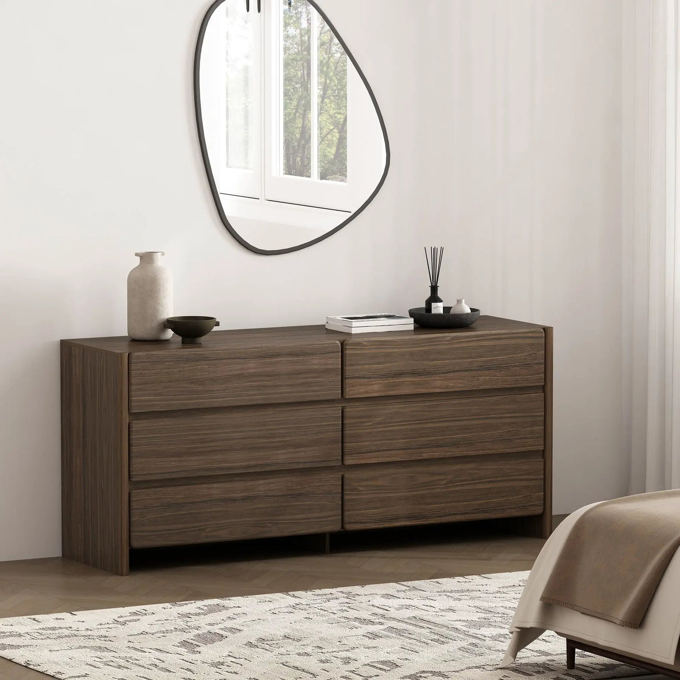 Linda - Double Wide Dresser With 6 Drawers by HouseOfZazla