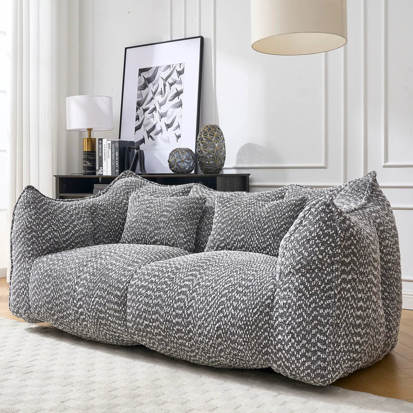 Comfortable Dual Beanbag Chair With High Resilience Foam Core For 2 People by HouseOfZazla