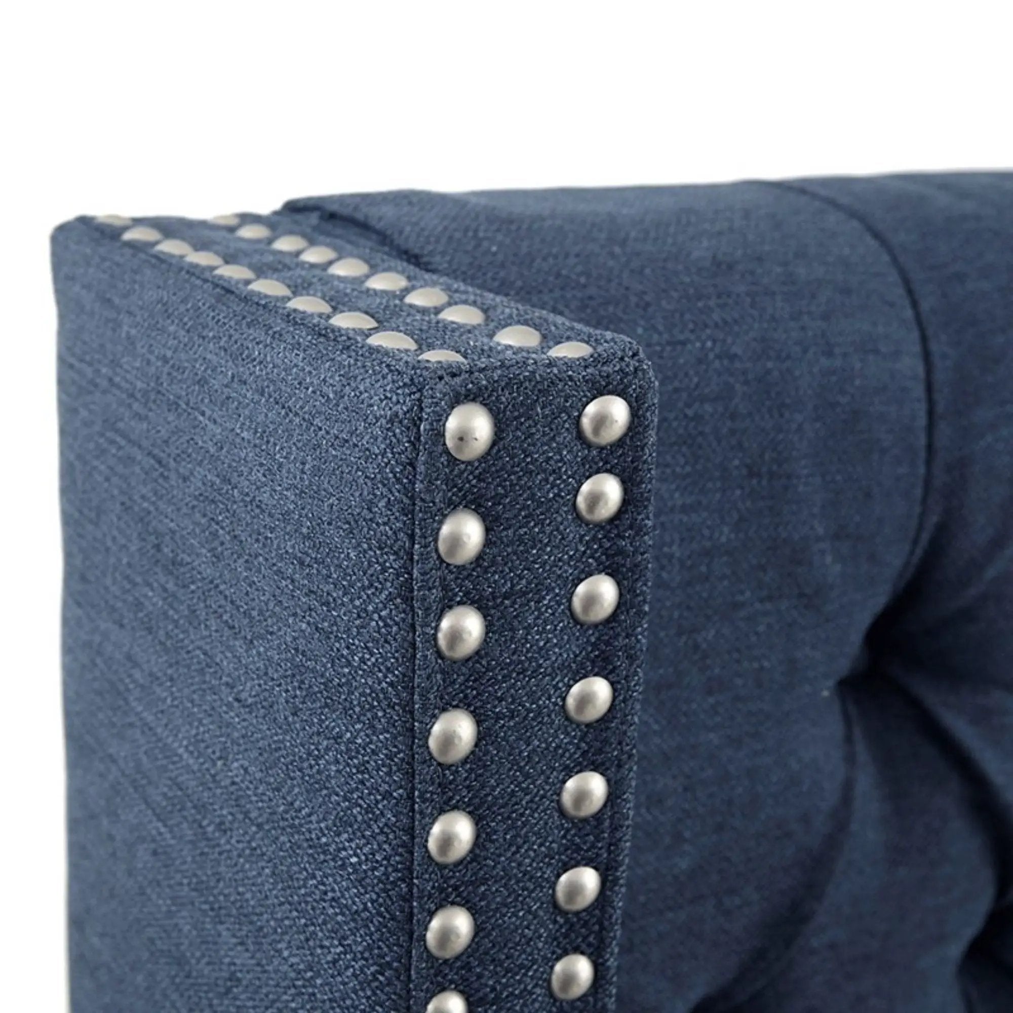 Transitional Upholstery Headboard With Tufted Buttons And Nailhead Trim by HouseOfZazla