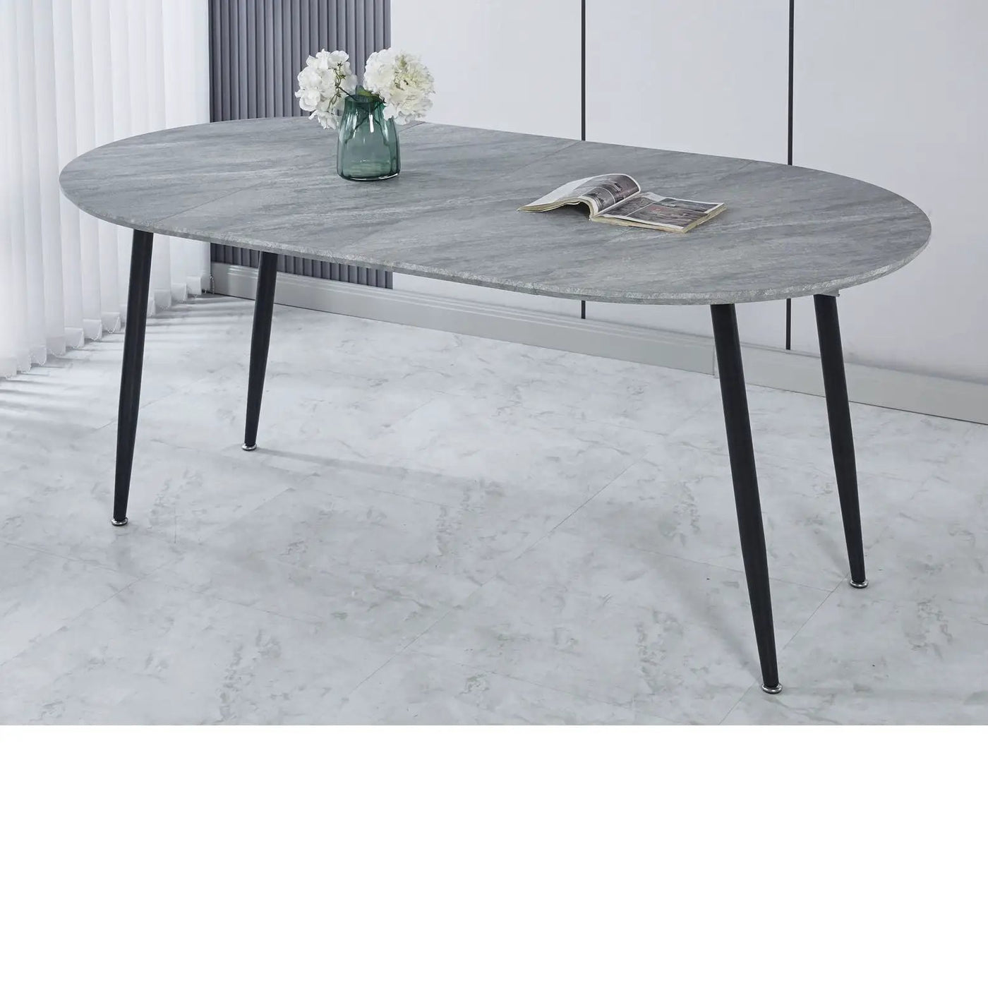 Extensible Table, Dining Table, Office Table, Coffee Table Metal Leg by Unique Piece Furniture