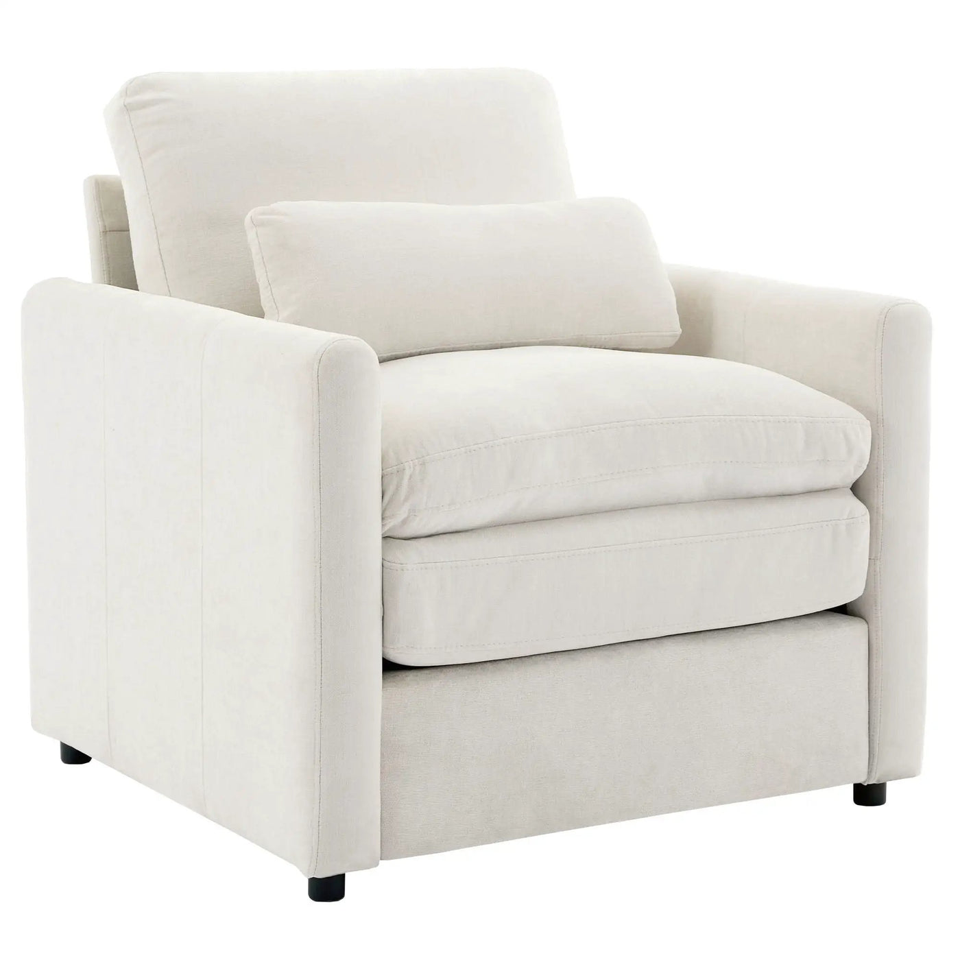 Cozy Upholstered Cushion Armchair For Living Room by HouseOfZazla