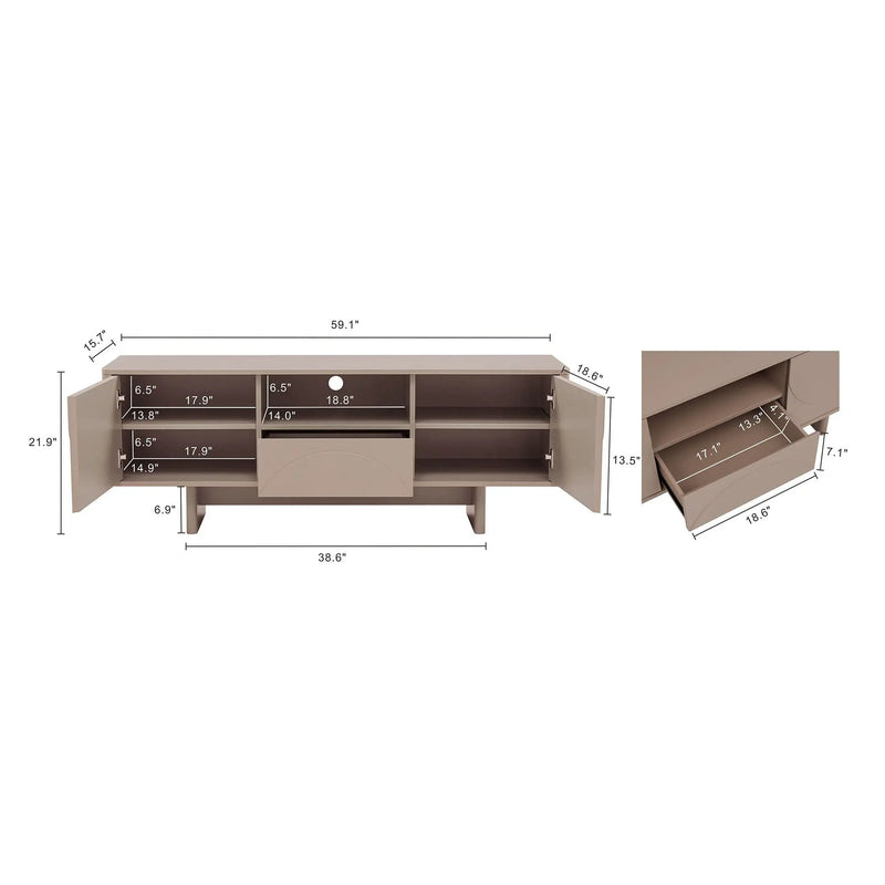 Ella - TV Stand With Adjustable Shelves by HouseOfZazla