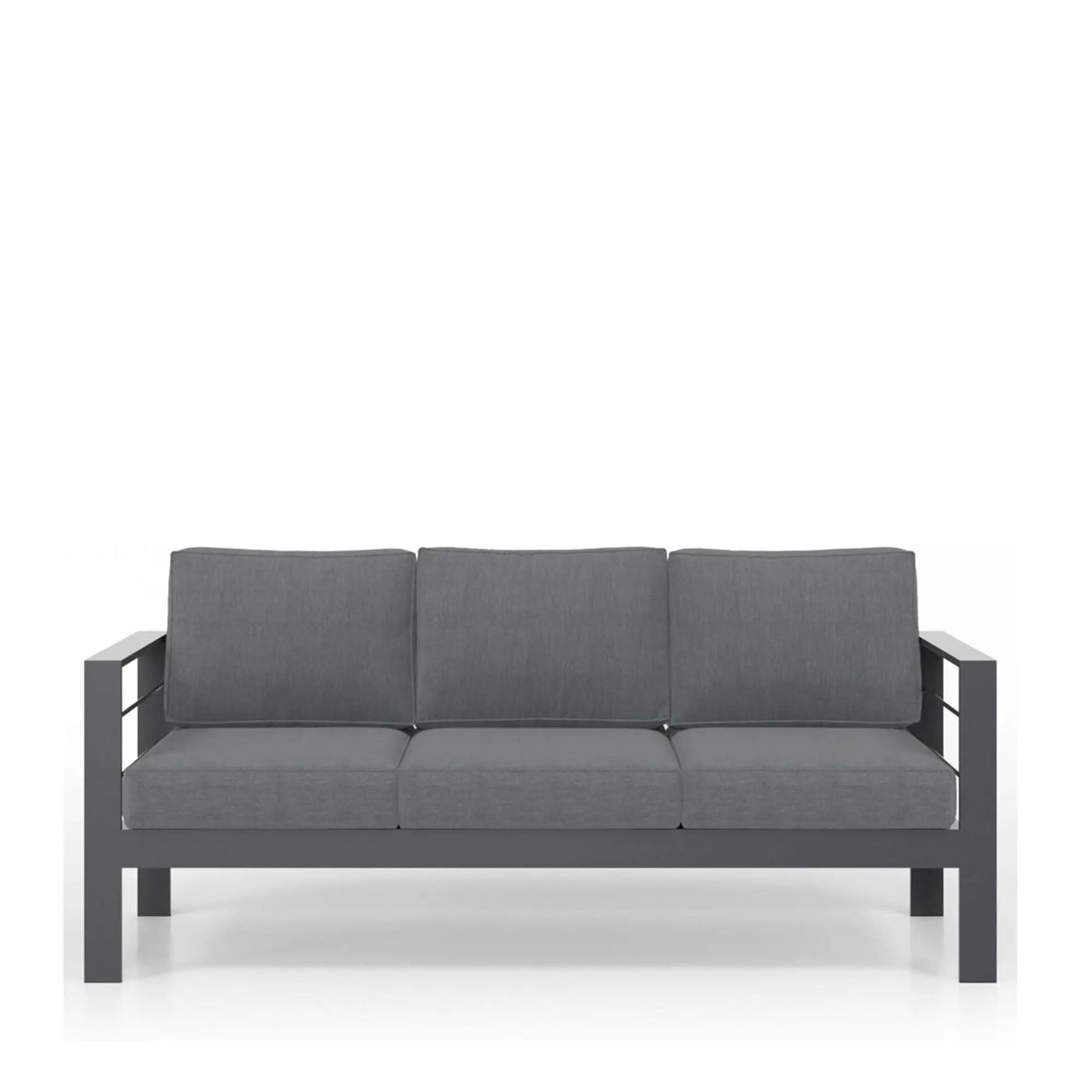 All-Weather Patio Sofa With Cushions, 3 Seat Outdoor Couch by HouseOfZazla