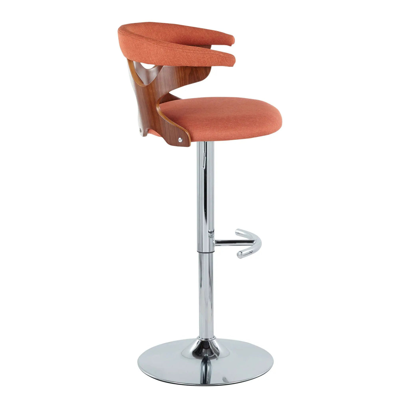 Gardenia - Mid Century Modern Adjustable Barstool With Swivel With Rounded T Footrest (Set of 2) by HouseOfZazla
