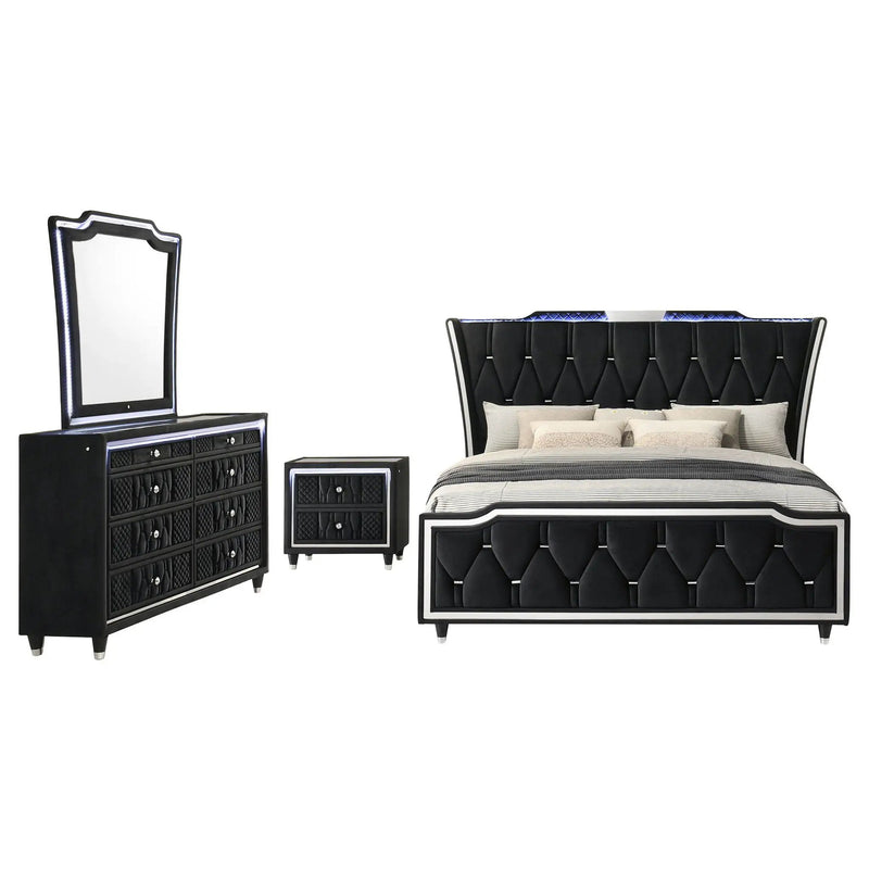 Lorient 4-piece California King Bedroom Set Black by Unique Piece Furniture