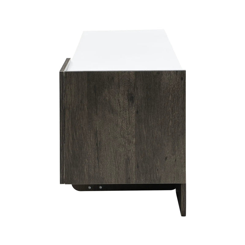 TV Stand With 1 Drawer, 2 Cabinets And Adjustable Shelves by HouseOfZazla