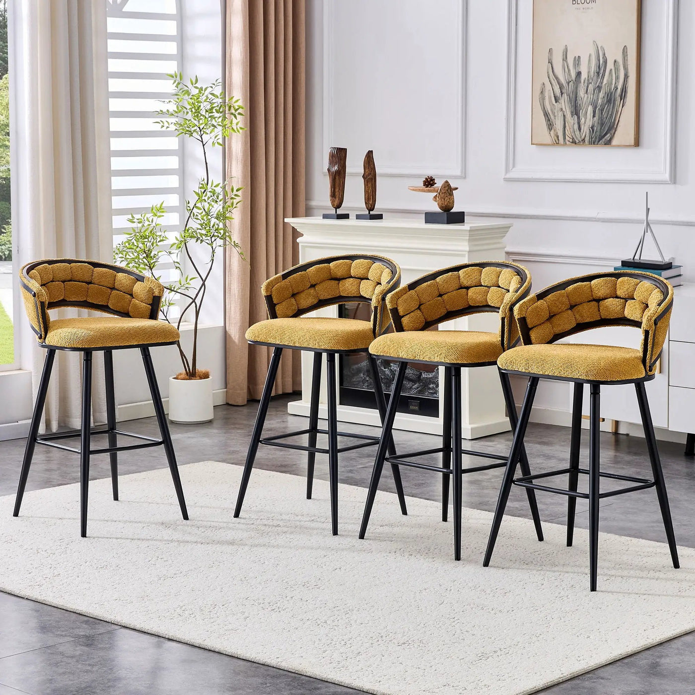 Bar Stools, Kitchen Island Counter Height Stools (Set of 2) by HouseOfZazla