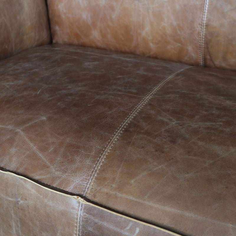 Brancaster Top Grain Leather Living Room Set - Brown by HouseOfZazla