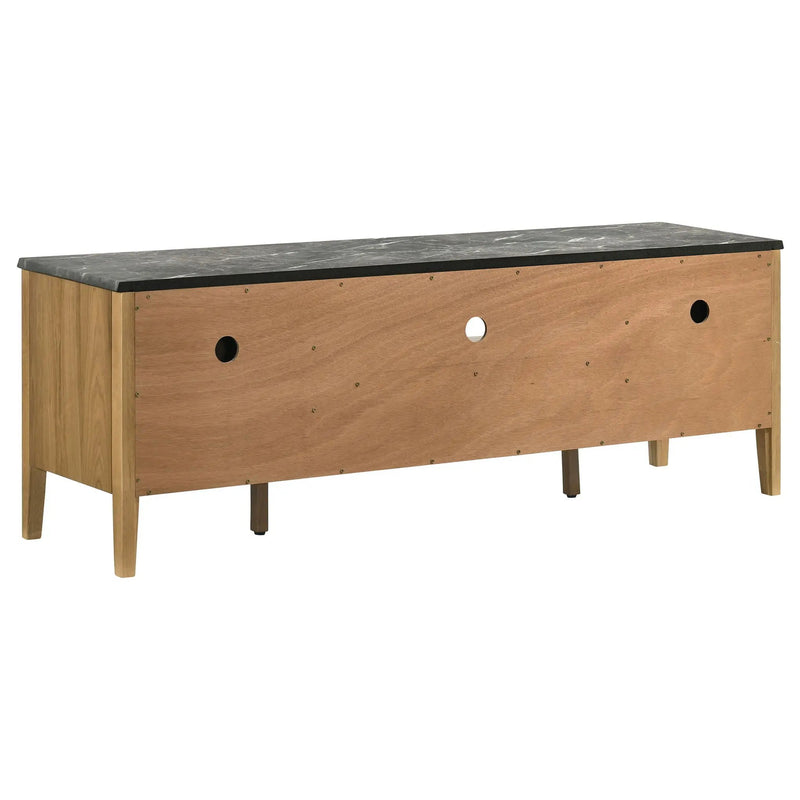 Bradley 63-inch 2-Door SmartTop TV Stand Grey and Natural by Unique Piece Furniture