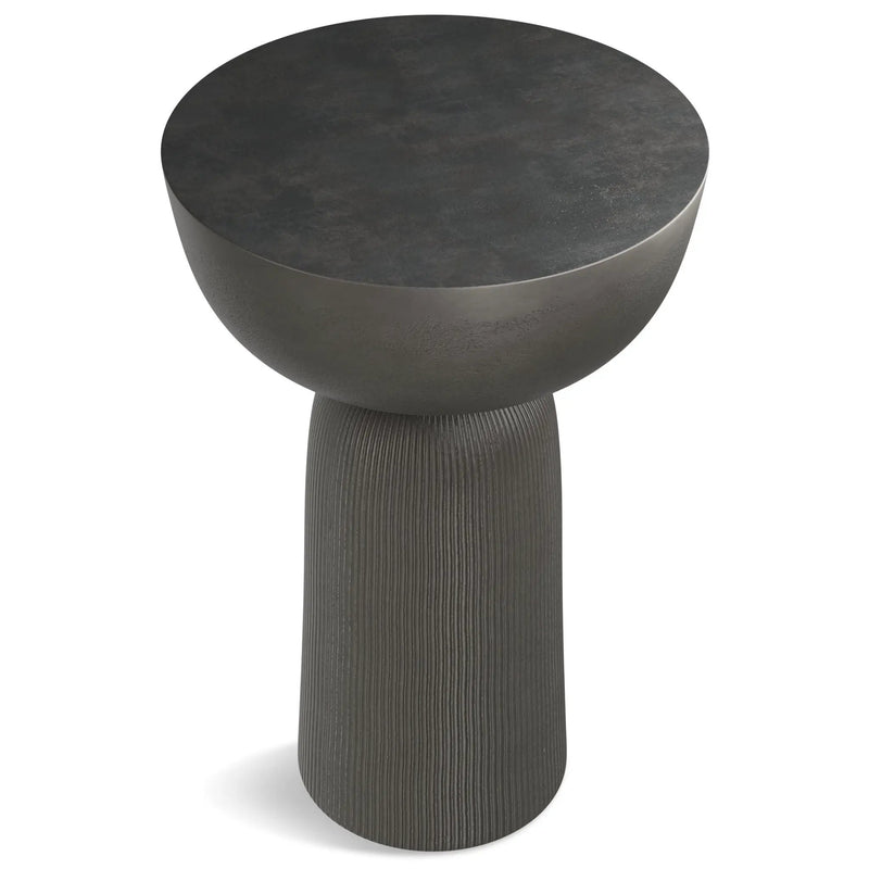 Hughes - Cast Aluminum Side Table - Black by HouseOfZazla