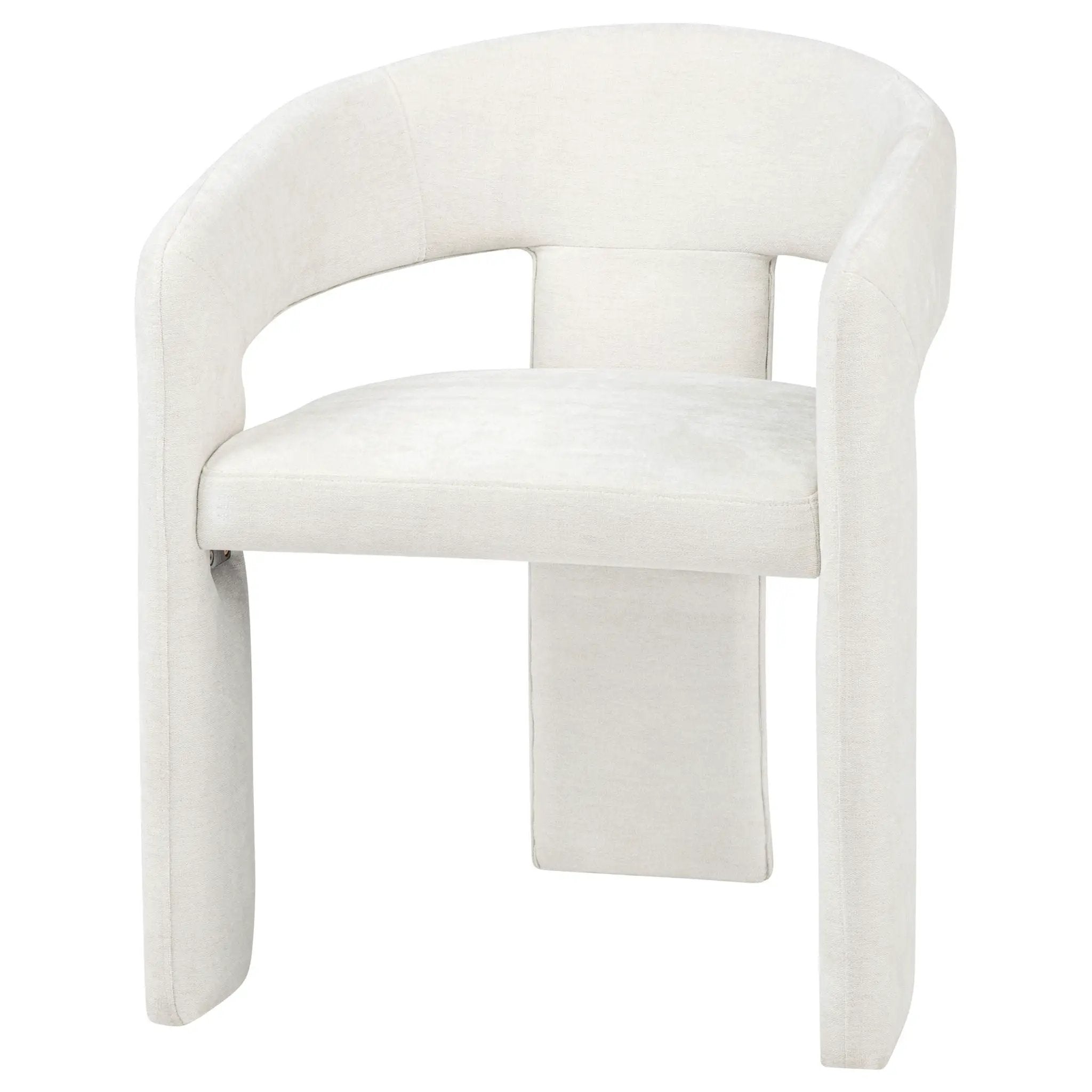 Carlow Upholstered Dining Arm Chair White (Set of 2) by Unique Piece Furniture