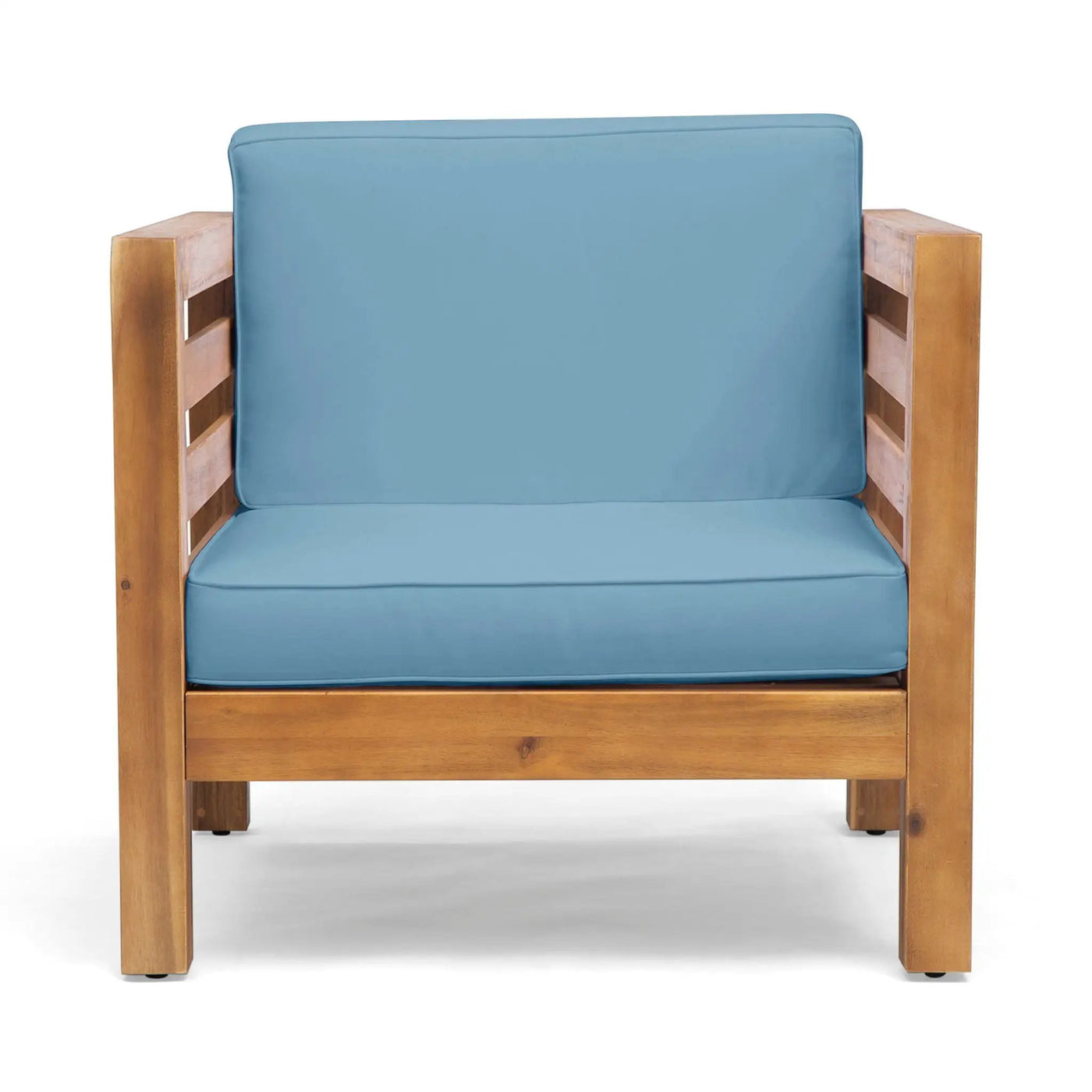 Outdoor Acacia Wood Patio Chair With Fabric Cushion by HouseOfZazla