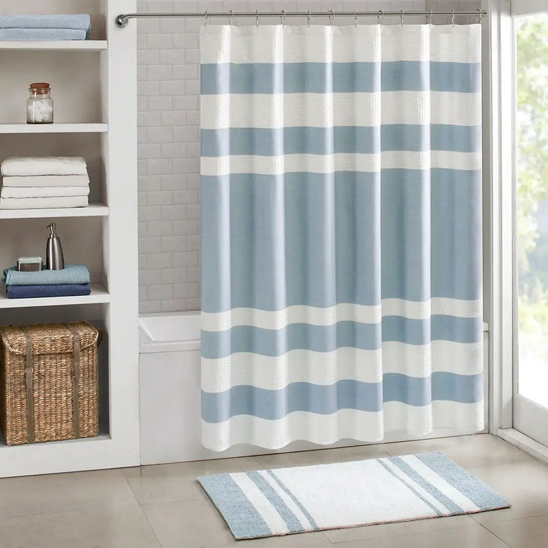 Shower Curtain with 3M Treatment Blue 72x72 by HouseOfZazla