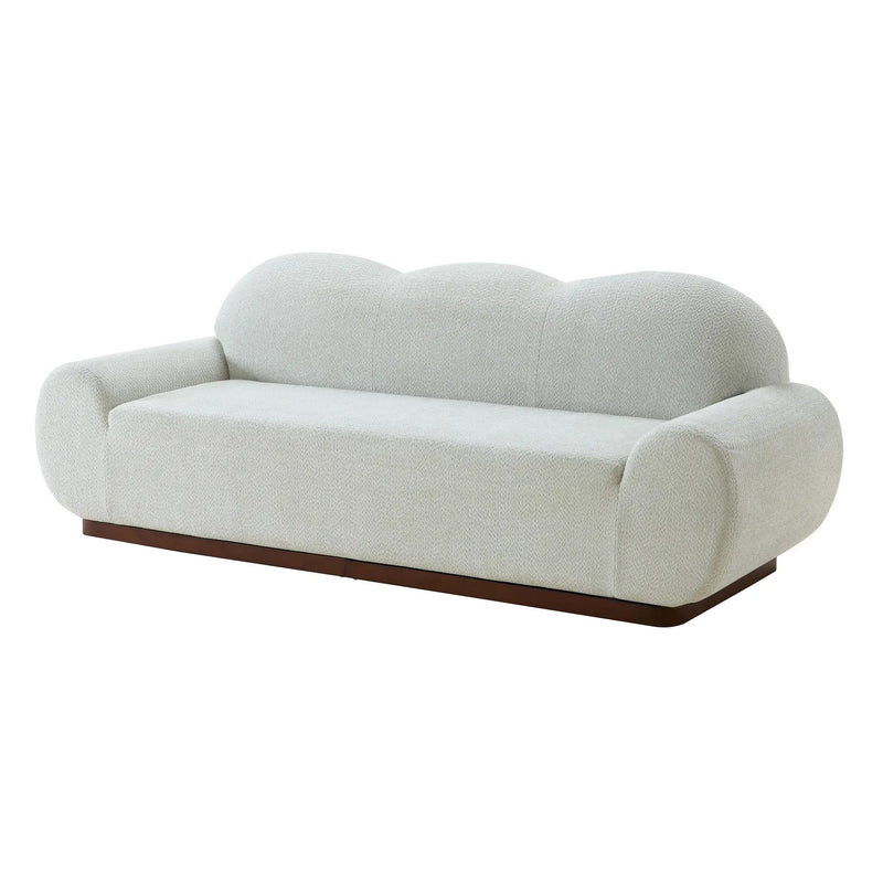 88in Round Arm Cloud Curved 3-Seater Modern Upholstered Boucle Sofa by HouseOfZazla