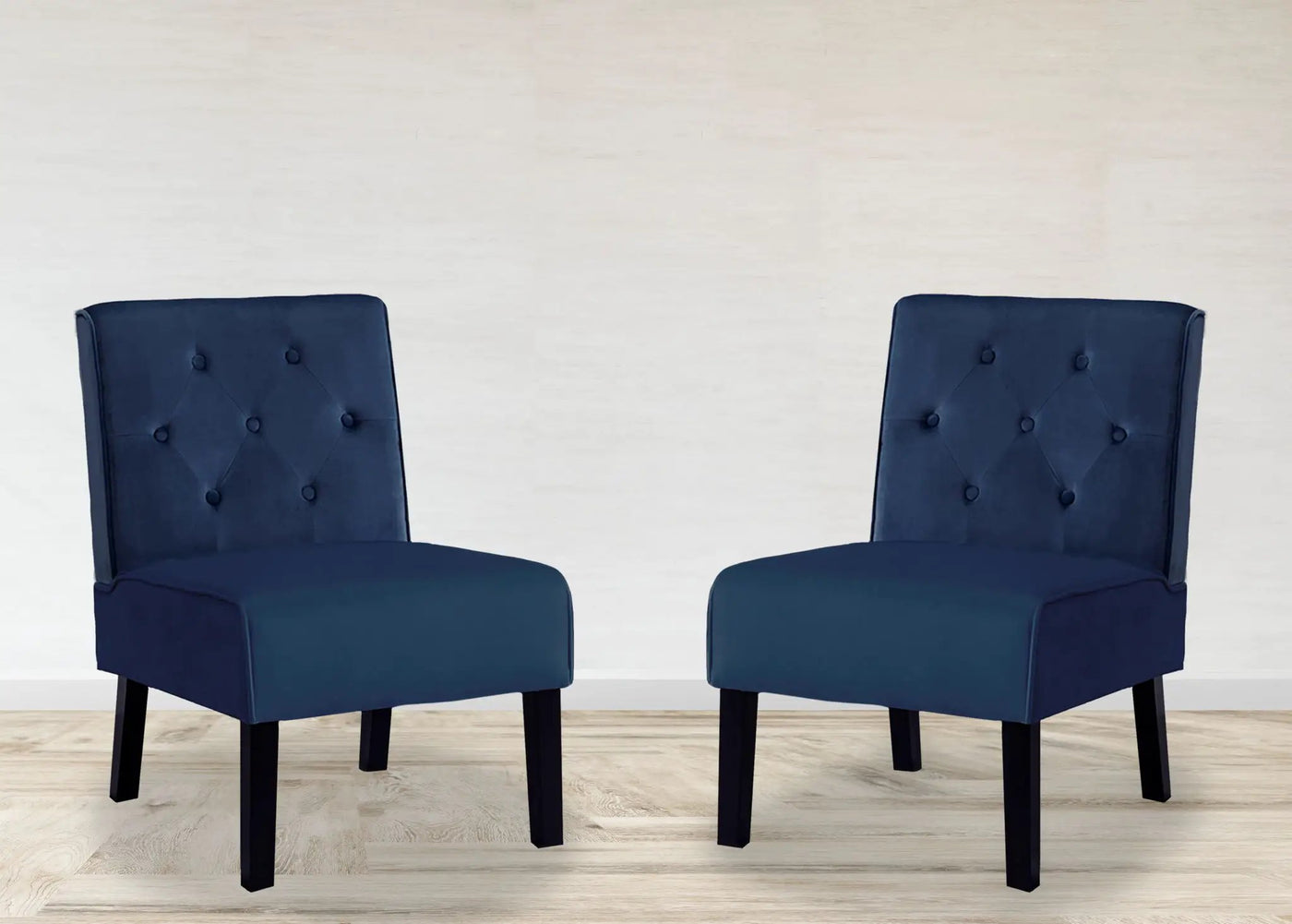 Reese - Living Room Armless Button Tufted Pattern Accent Chair (Set of 2) by Unique Piece Furniture