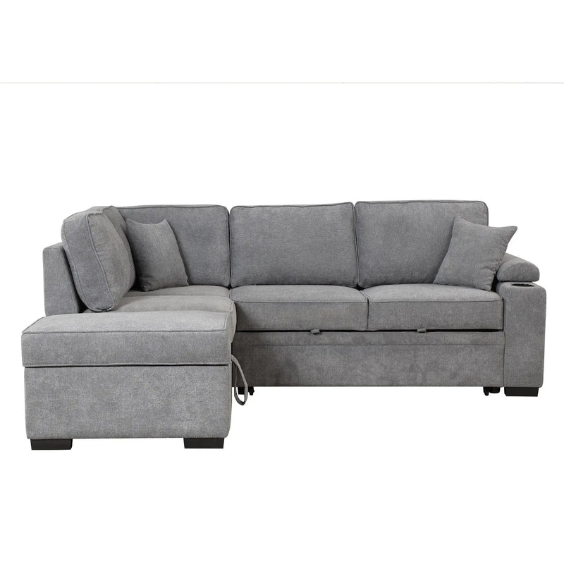 Sleeper Sofa Bed, 2 In 1 Pull Out Sofa Bed L Shape Couch With Storage Ottoman For Living Room, Bedroom Couch And Small Apartment by HouseOfZazla