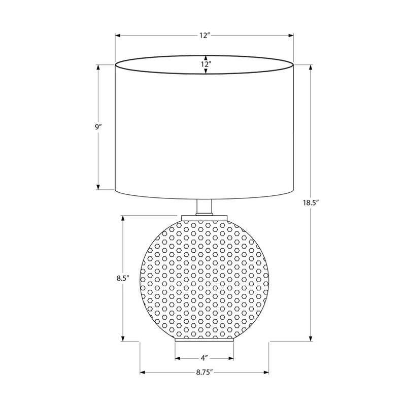 Lighting, Table Lamp, Modern - Gray / Cream by Unique Piece Furniture
