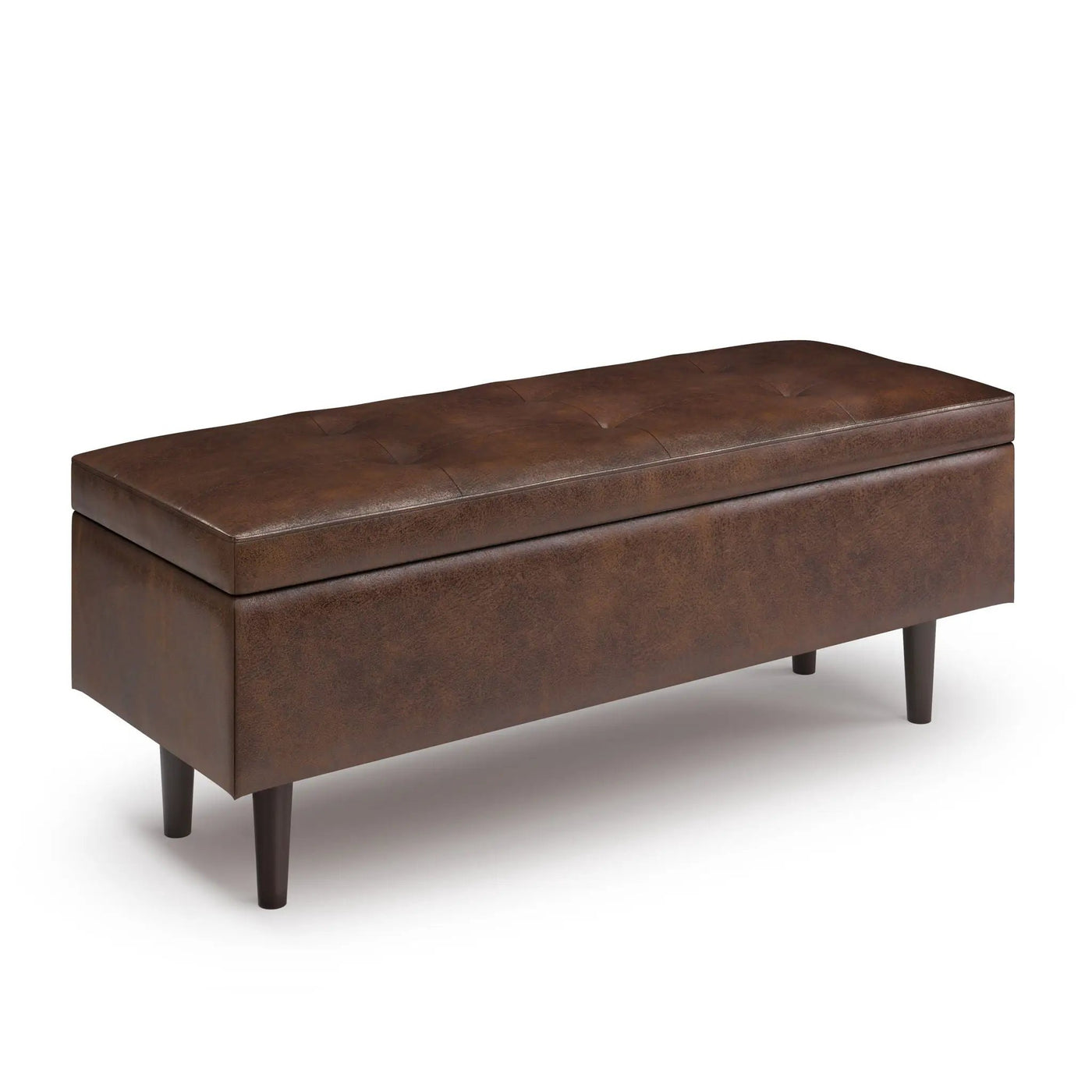 Shay - Large Square Coffee Table Storage Ottoman Mid-Century Style by HouseOfZazla