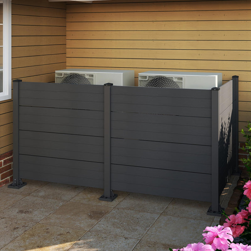 50" W x 49" H Outdoor Privacy Screen with Aluminum Posts by HouseOfZazla