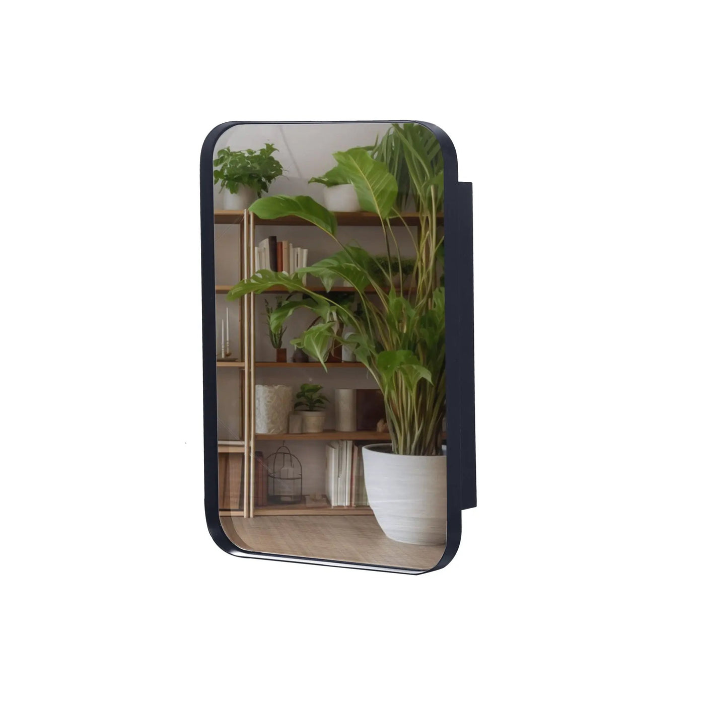 Recessed Metal Framed Medicine Cabinet With Mirror And Adjustable Shelves Wall Mirror With Storage For Bathroom by HouseOfZazla