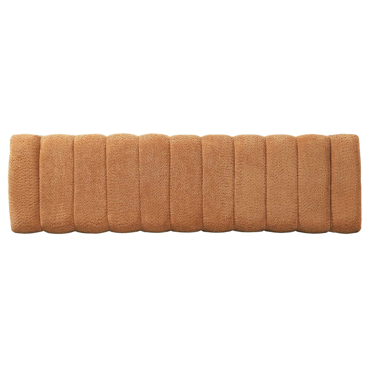 63-Inch Modern Minimalist Multi-Functional Boucle Bench in Orange by HouseOfZazla