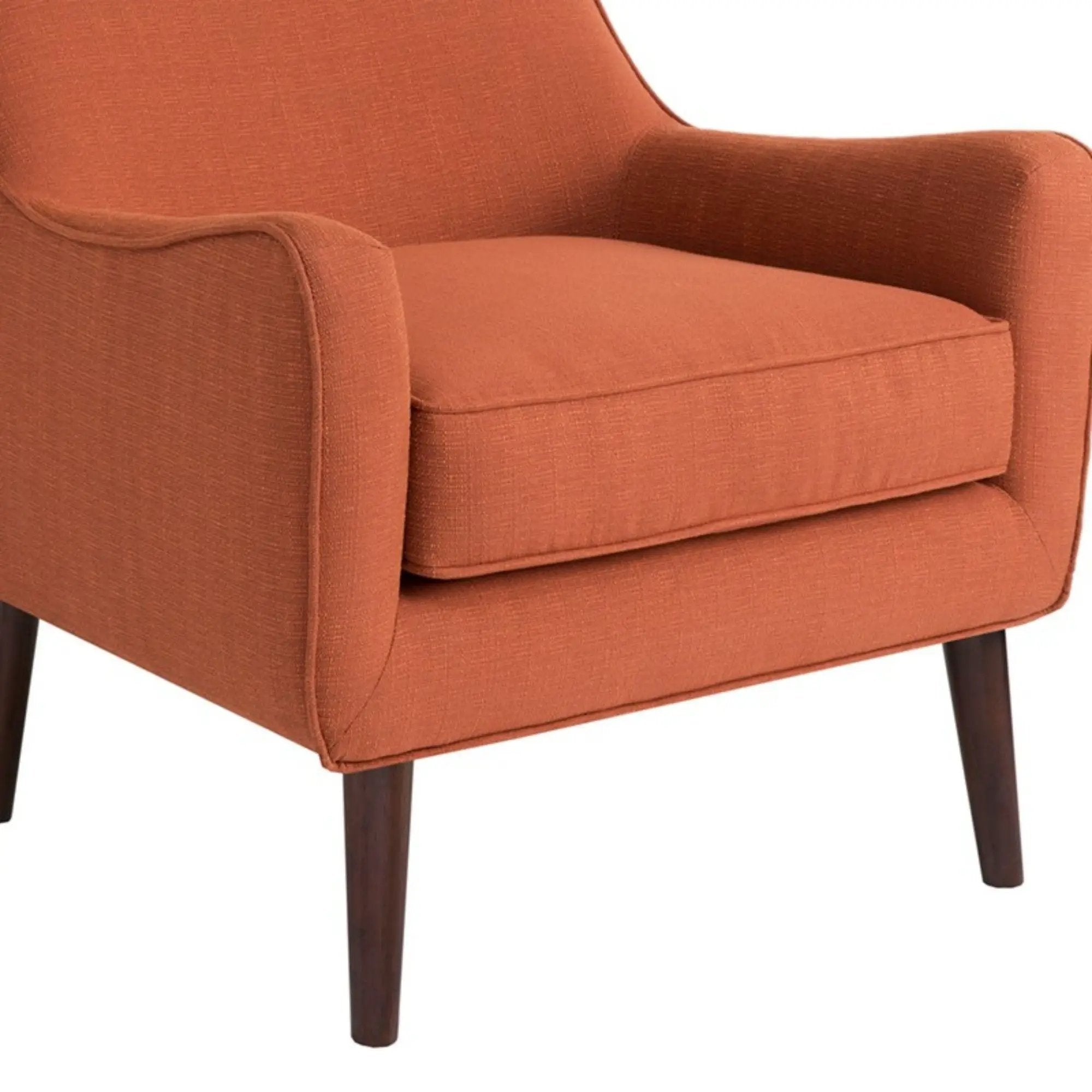 Accent Chair Upholstered With Legs - Burnt Orange by HouseOfZazla