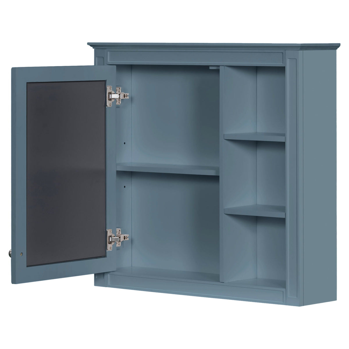 Modern Wall-Mounted Medicine Cabinet with Full-Length Mirror - Blue or Black, photo 2 of 8