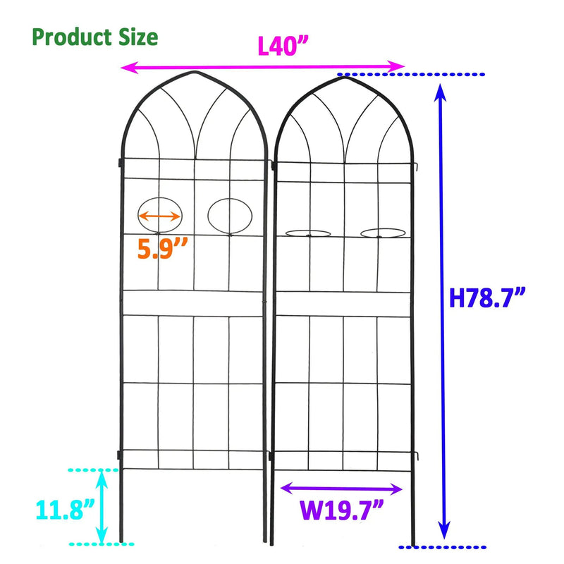 Metal Garden Trellis Rustproof Trellis For Climbing Plant, Outdoor Flower Support by Unique Piece Furniture