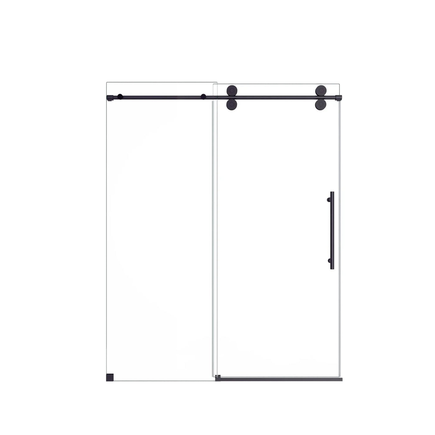 Frameless Single Sliding Shower Door With Clear Tempered Glass by HouseOfZazla