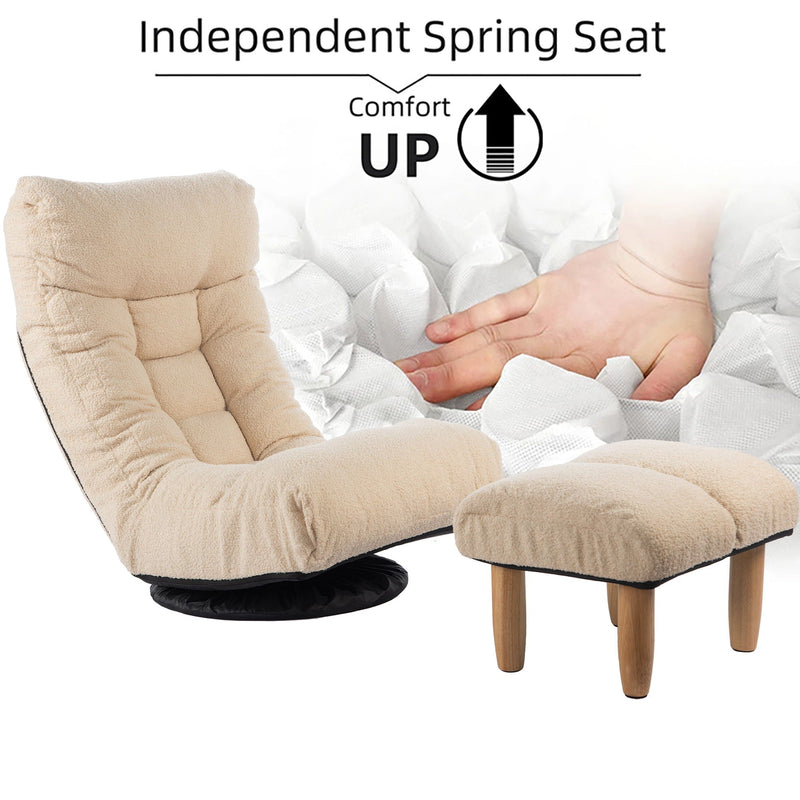 Adjustable Japanese Reclining Floor Chair Sofa With Metal Frame For Living Room by Unique Piece Furniture