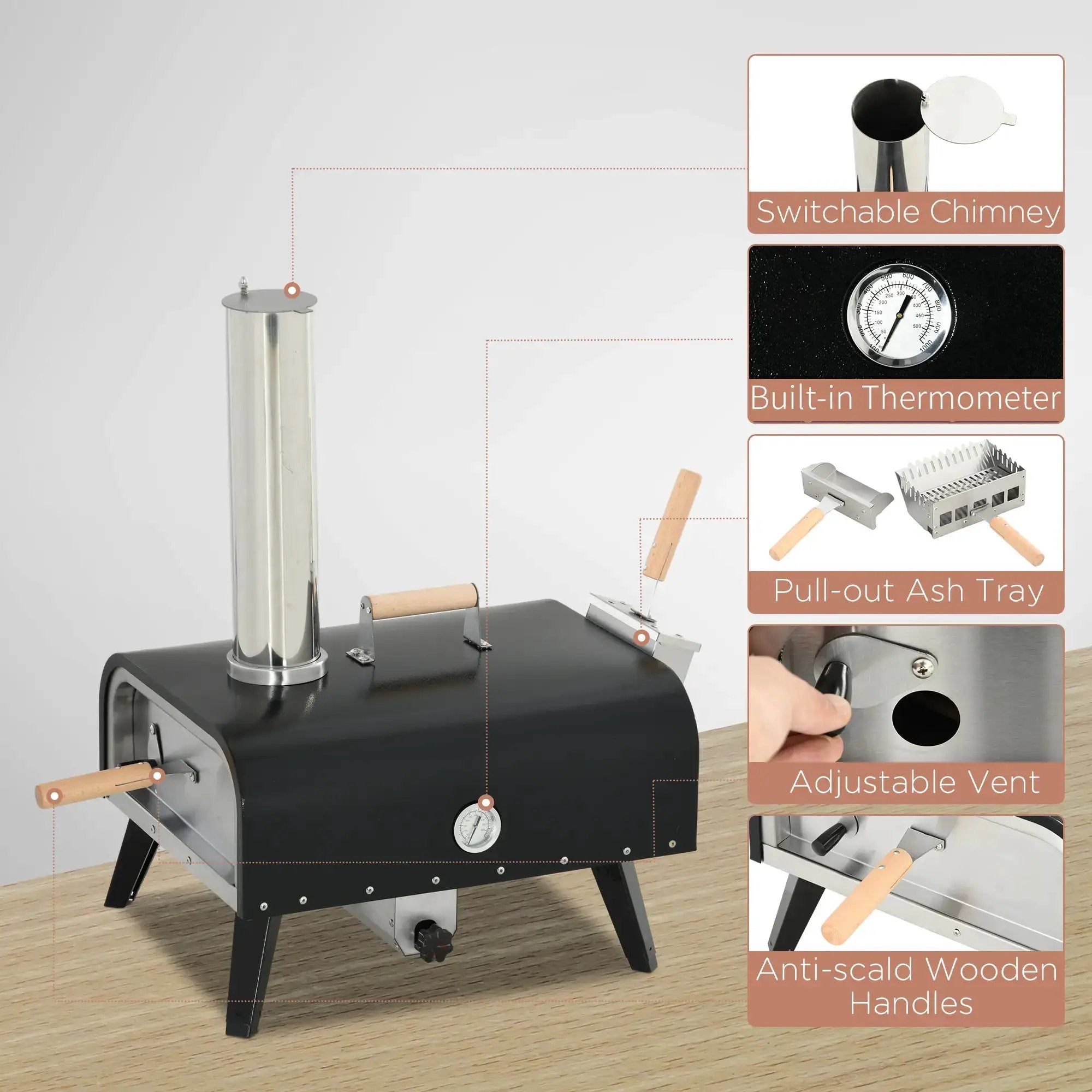 Outdoor Pizza Oven with 12" Rotating Stone by HouseOfZazla