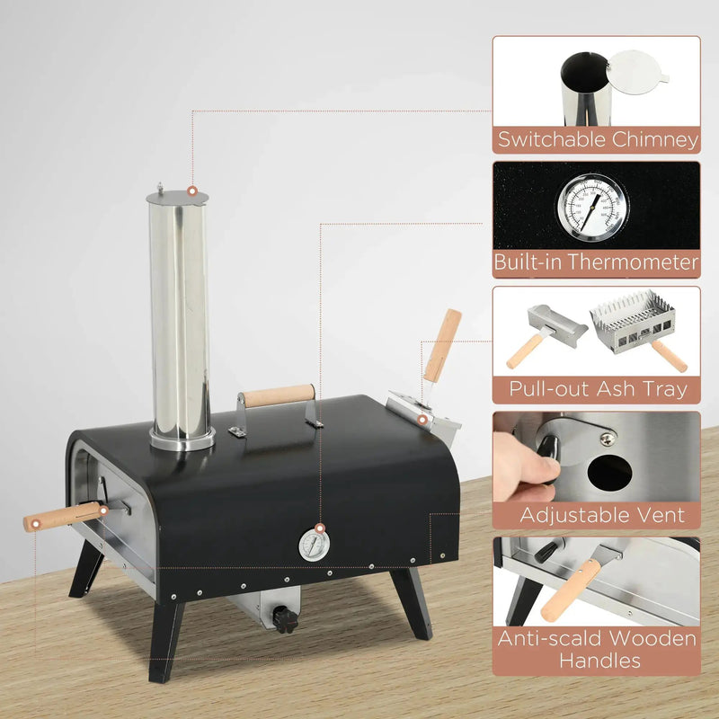 Outdoor Pizza Oven with 12" Rotating Stone by HouseOfZazla