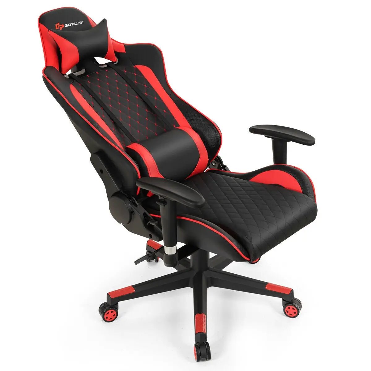 Massage Gaming Chair with Lumbar Support and Headrest by DirectDeals