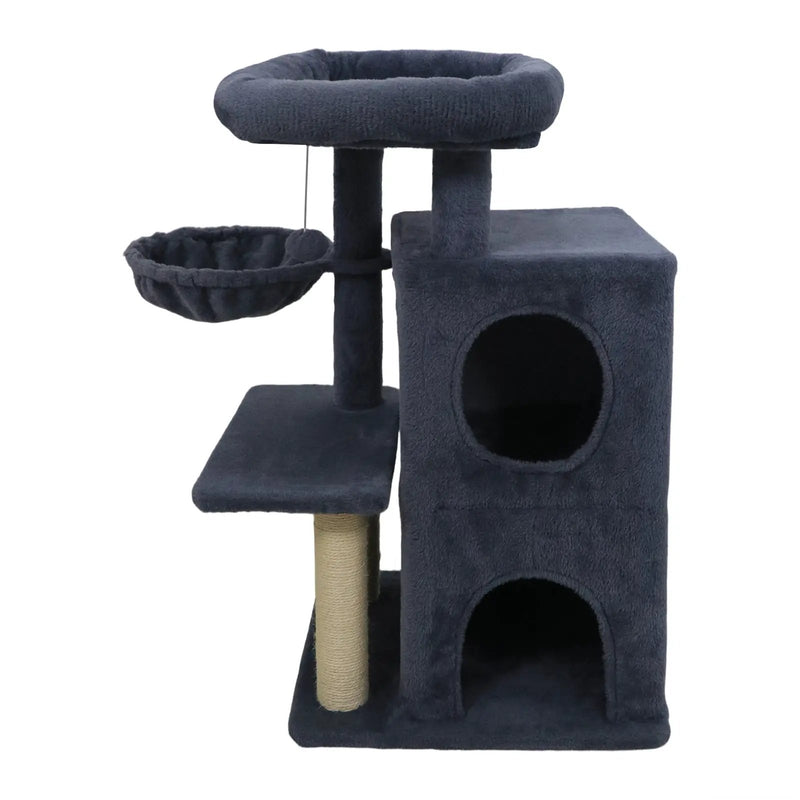 33.5 Inch Cute Kitten Tower with 2-Tier Condo and Padded Top Perch by DirectDeals