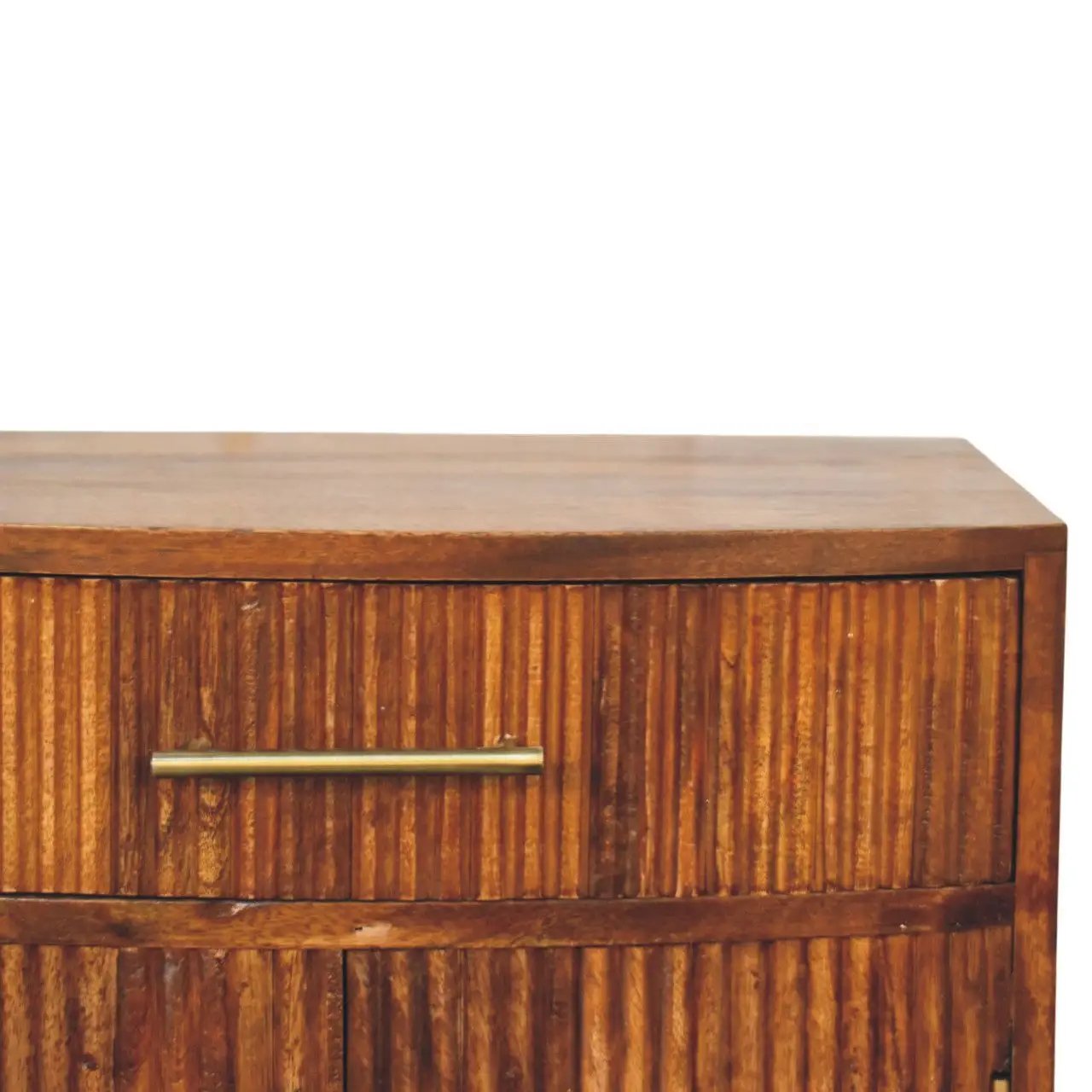 Solid Wood Milan Fluted Bedside Cabinet by HouseOfZazla