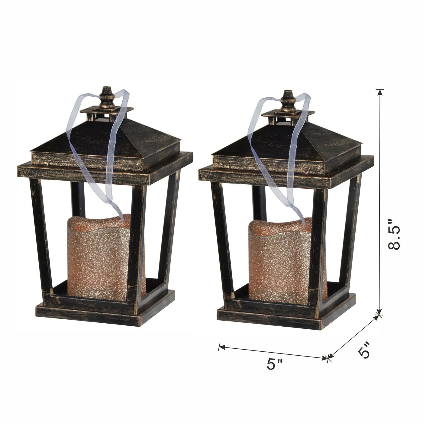Menifee - Lantern With Led Candle (Set of 2) by HouseOfZazla