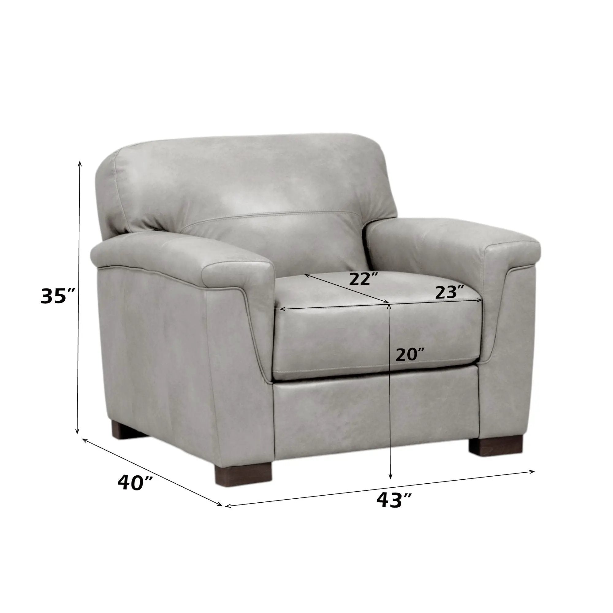 Cornelia - Chair - Pearl Gray Leather by Unique Piece Furniture