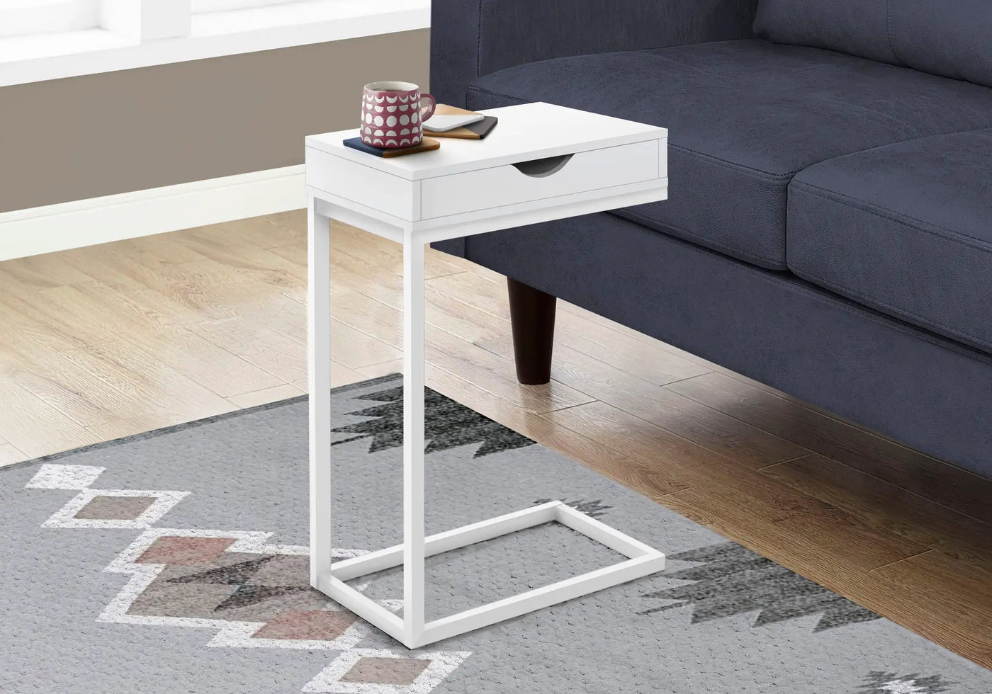 Accent Table, C - Shaped Contemporary Elegant Design by HouseOfZazla