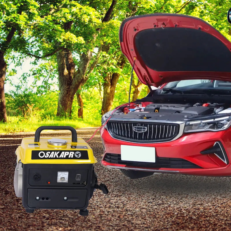 Portable Outdoor Generator Low Noise Gas Powered For Home Use - Yellow by HouseOfZazla
