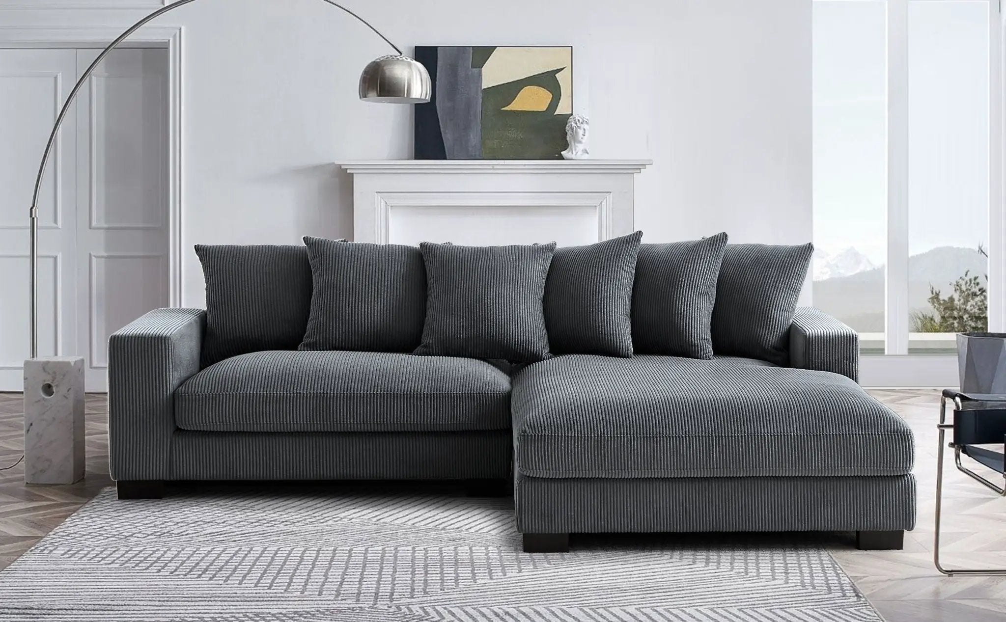 Luxe - Oversized 2 Piece Sectional Couches For Living Room, L Shaped Sofa With Chaise by HouseOfZazla