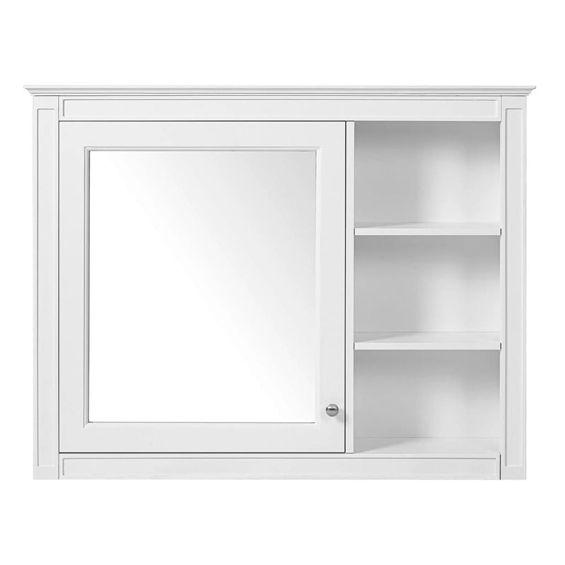 Wall Mounted Medicine Cabinet With Mirror, Adjustable Shelf - White by HouseOfZazla