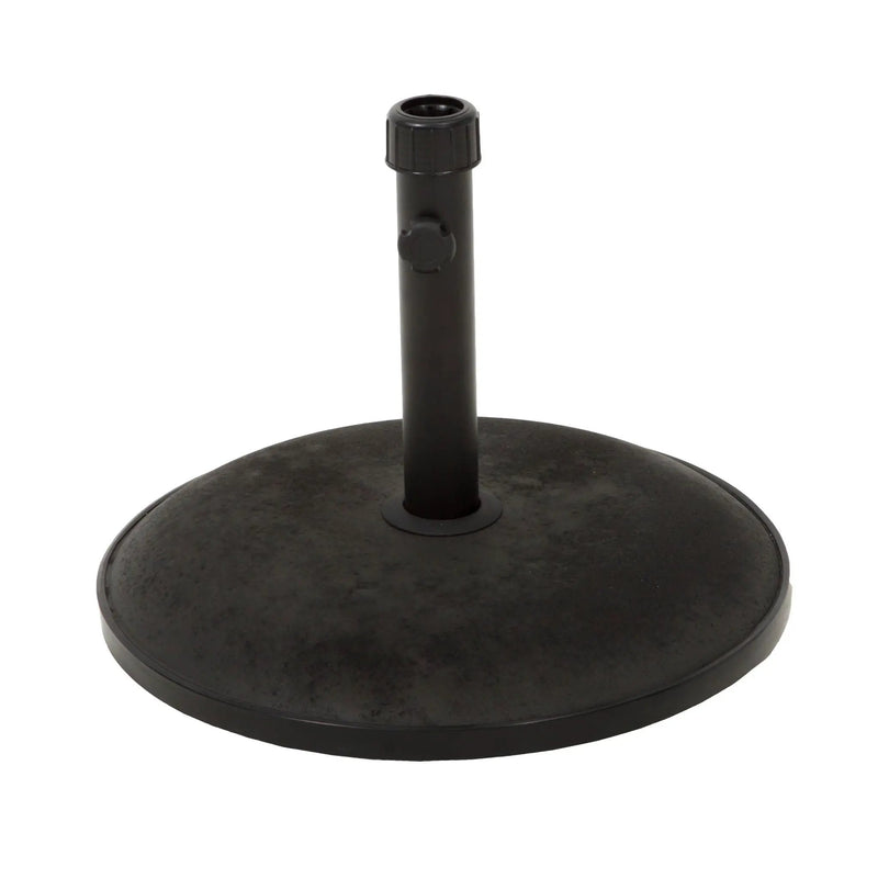 Stylish Concrete Umbrella Base With Iron Support Pole - Black by HouseOfZazla